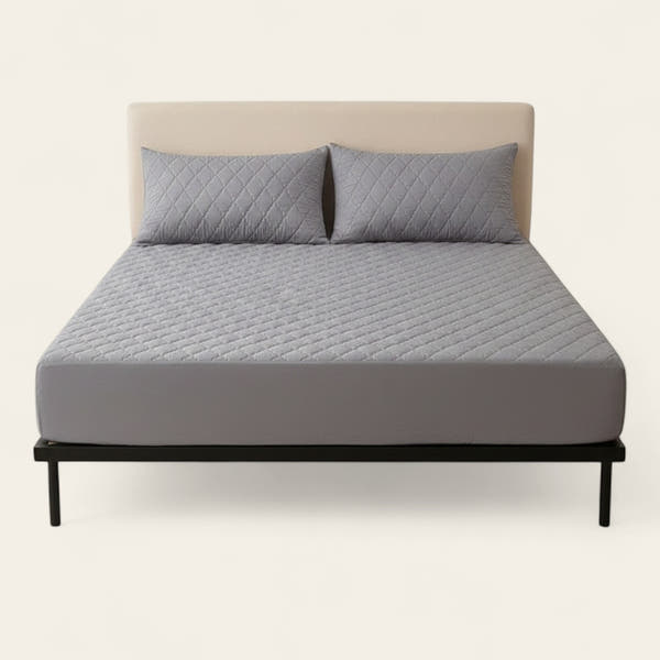 Fitted Sheet – Quilted – Pearl Grey