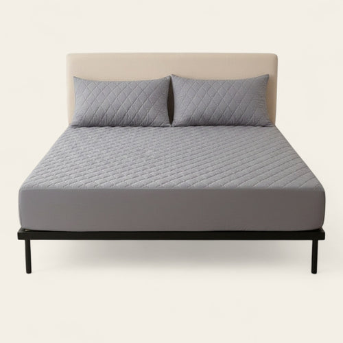 Fitted Sheet – Quilted – Pearl Grey