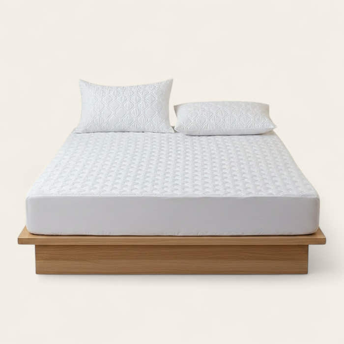 Fitted Sheet – Quilted – Pearl White
