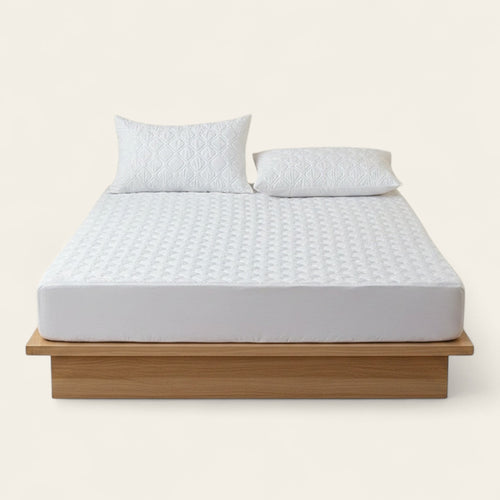Fitted Sheet – Quilted – Pearl White