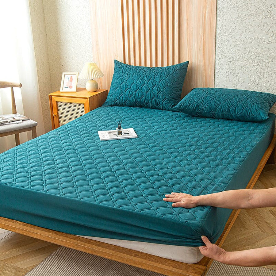 Fitted Sheet – Quilted – Teal