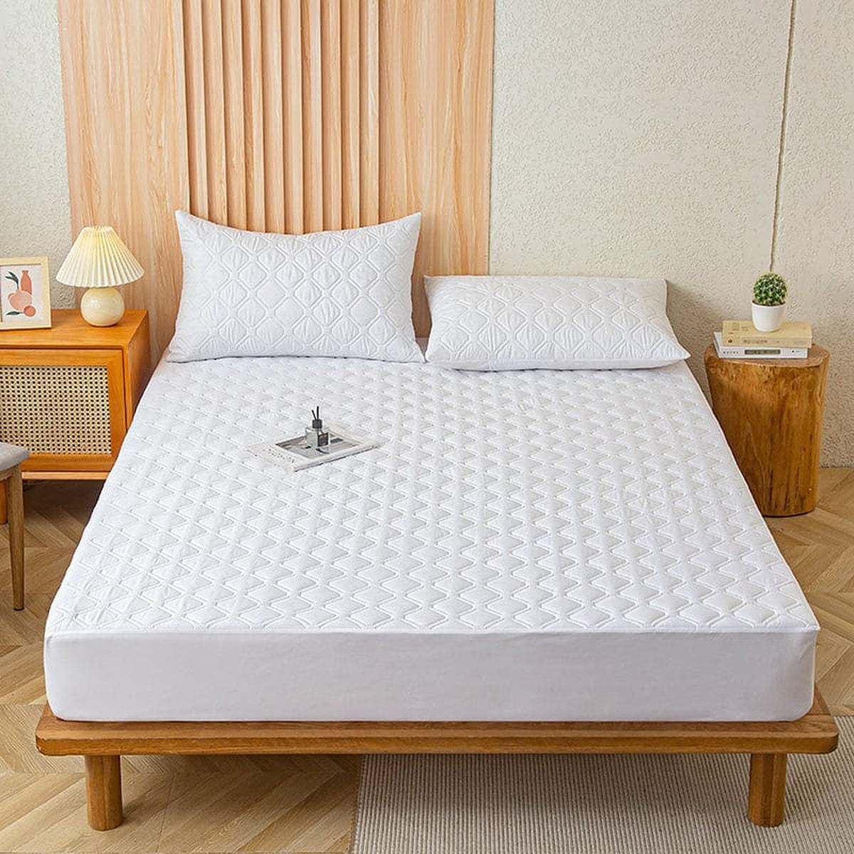 Fitted Sheet – Quilted – Pearl White