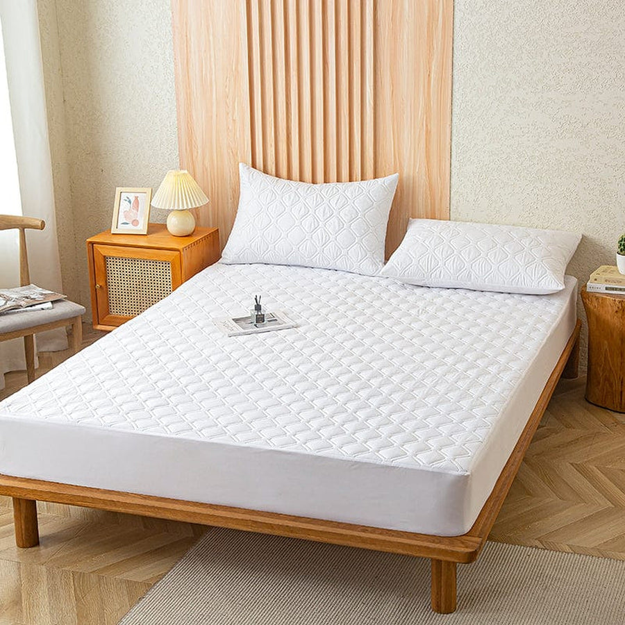 Fitted Sheet – Quilted – Pearl White