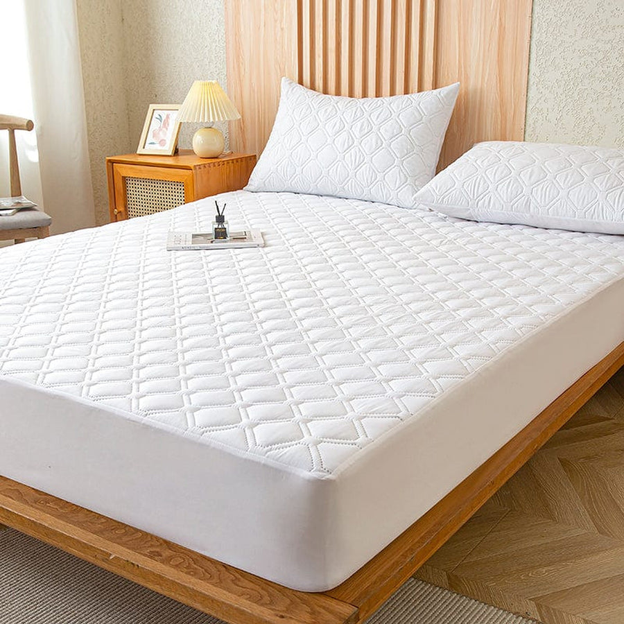 Fitted Sheet – Quilted – Pearl White