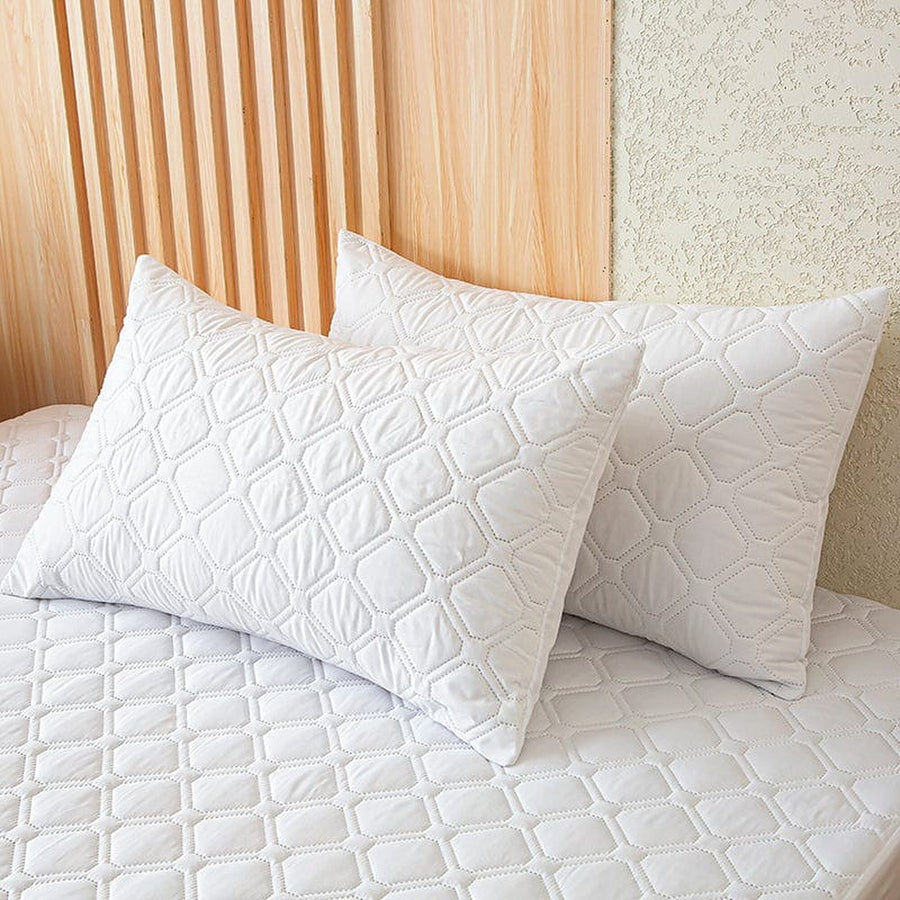 Fitted Sheet – Quilted – Pearl White