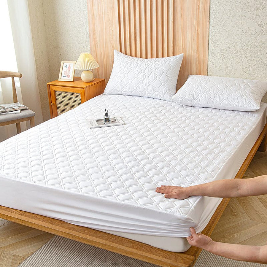 Fitted Sheet – Quilted – Pearl White