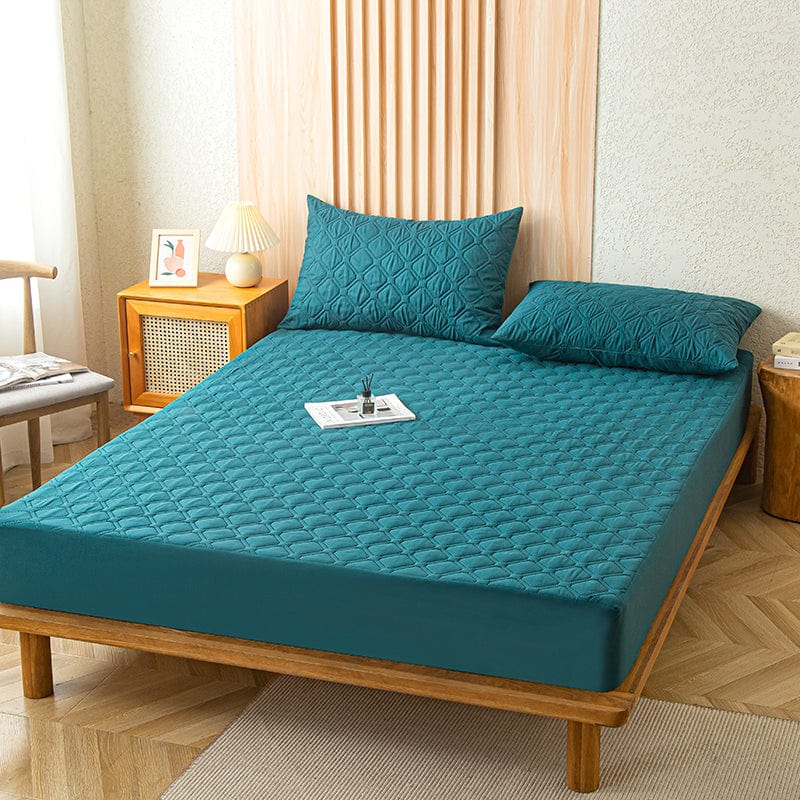 Fitted Sheet – Quilted – Teal