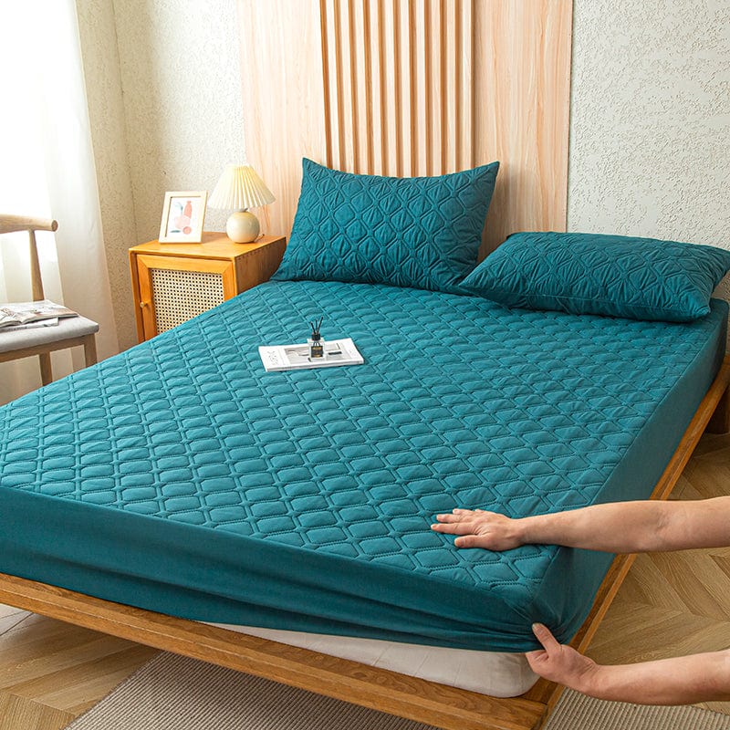 Fitted Sheet – Quilted – Teal