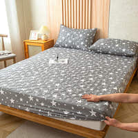 Fitted Sheet – Star Print – Charcoal