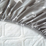 Fitted Sheet – Star Print – Charcoal