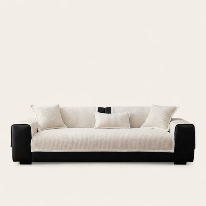 Non-Slip Sofa Cover – Chenille – Bouclé Sand