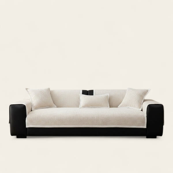 Non-Slip Sofa Cover – Chenille – Bouclé Sand