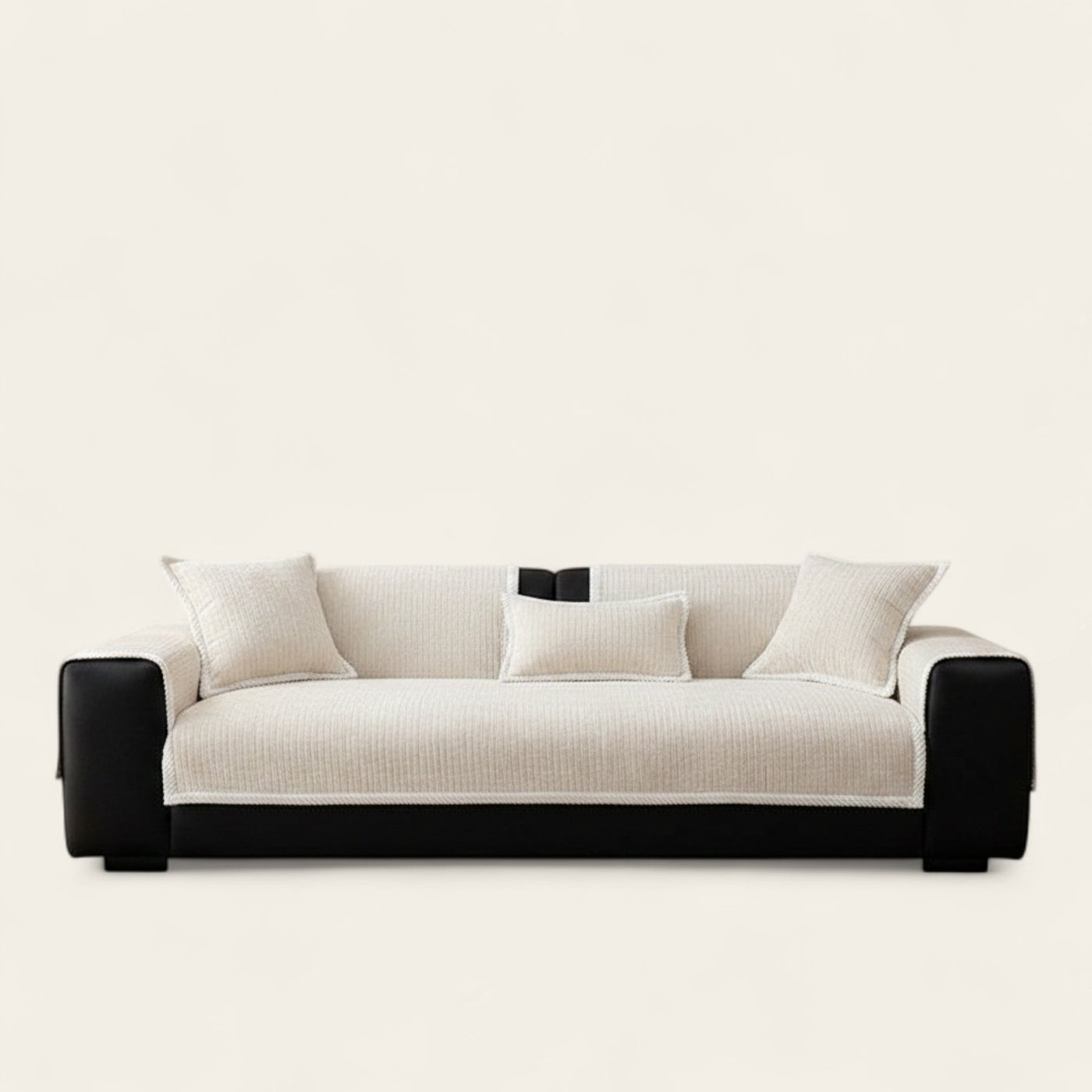 Non-Slip Sofa Cover – Chenille – Bouclé Sand