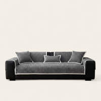 Non-Slip Sofa Cover – Chenille – Charcoal