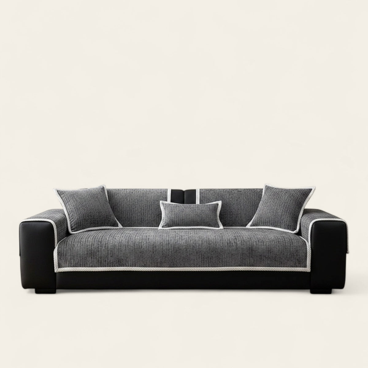 Non-Slip Sofa Cover – Chenille – Charcoal