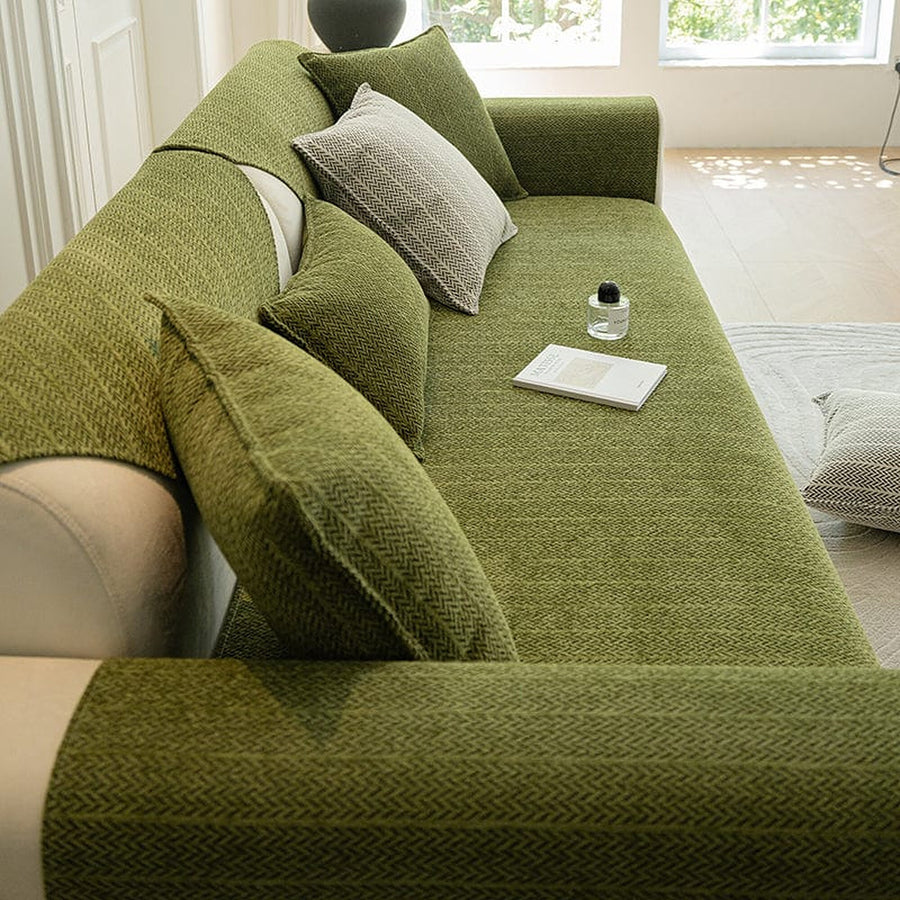 Non-Slip Sofa Cover – Chenille – Moss