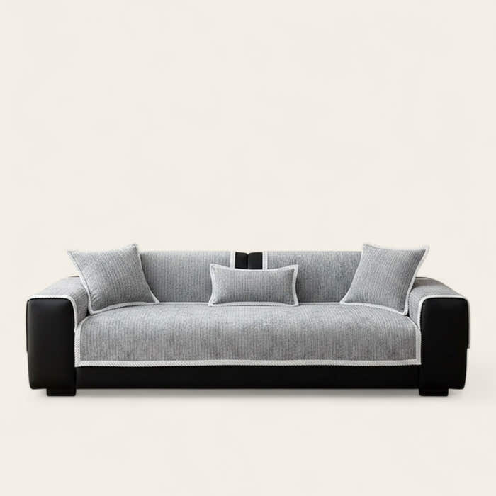 Non-Slip Sofa Cover – Chenille – Pearl Grey