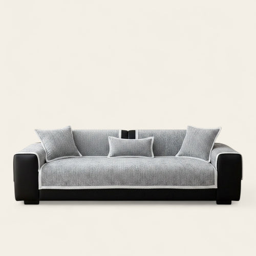 Non-Slip Sofa Cover – Chenille – Pearl Grey