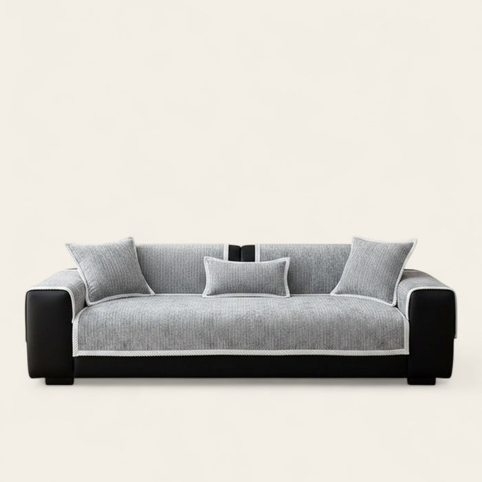 Non-Slip Sofa Cover – Chenille – Pearl Grey