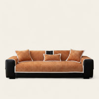 Non-Slip Sofa Cover – Chenille – Terracotta