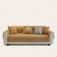 Non-Slip Sofa Cover – Corduroy Knit – Caramel