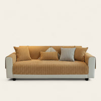 Non-Slip Sofa Cover – Corduroy Knit – Caramel