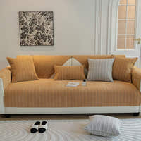 Non-Slip Sofa Cover – Corduroy Knit – Caramel