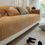 Non-Slip Sofa Cover – Corduroy Knit – Caramel