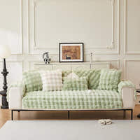 Non-Slip Sofa Cover – Cross Pattern Quilt – Sage Mist