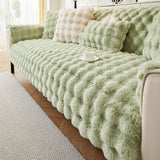 Non-Slip Sofa Cover – Cross Pattern Quilt – Sage Mist