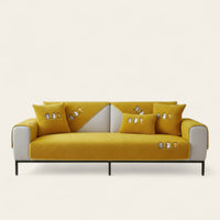 Non-Slip Sofa Cover – Embroidered Print – Honey