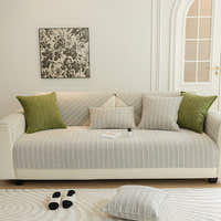 Non-Slip Sofa Cover – Fine Pinstripe – Bouclé Sand