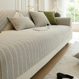Non-Slip Sofa Cover – Fine Pinstripe – Bouclé Sand