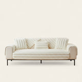 Non-Slip Sofa Cover – Pinstripe Knit – Ivory Cream