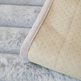 Non-Slip Sofa Cover – Pinstripe Knit – Sky Mist