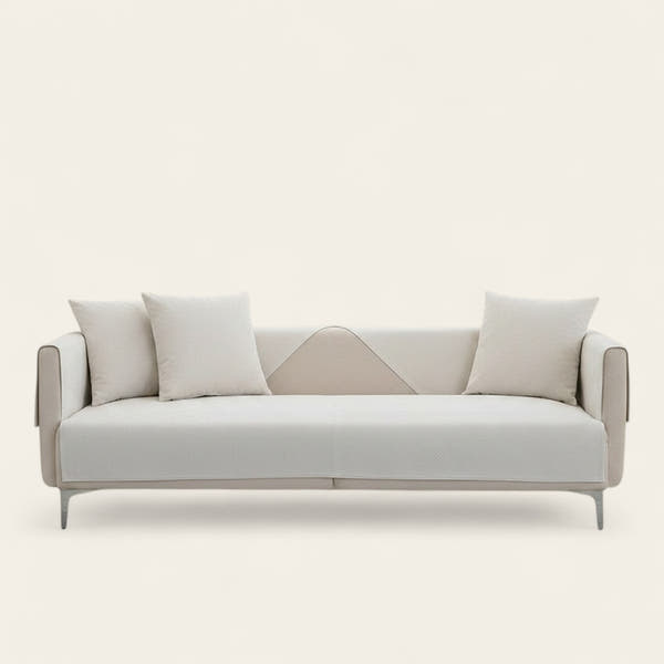 Non-Slip Sofa Cover – Plain Stretch – Ivory Cream