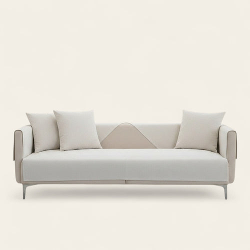 Non-Slip Sofa Cover – Plain Stretch – Ivory Cream