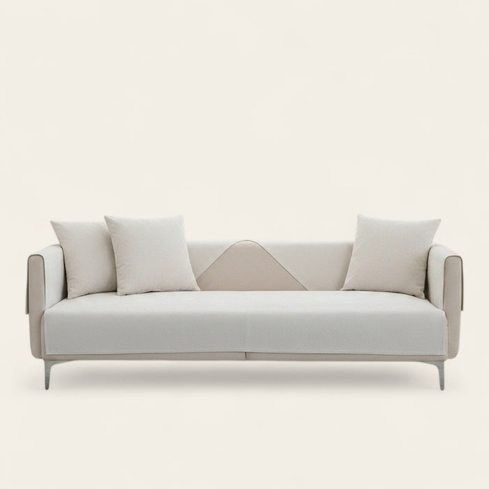 Non-Slip Sofa Cover – Plain Stretch – Ivory Cream