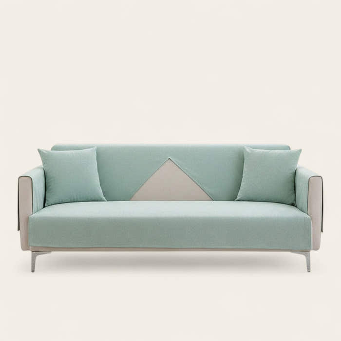 Non-Slip Sofa Cover – Plain Stretch – Sage Mist