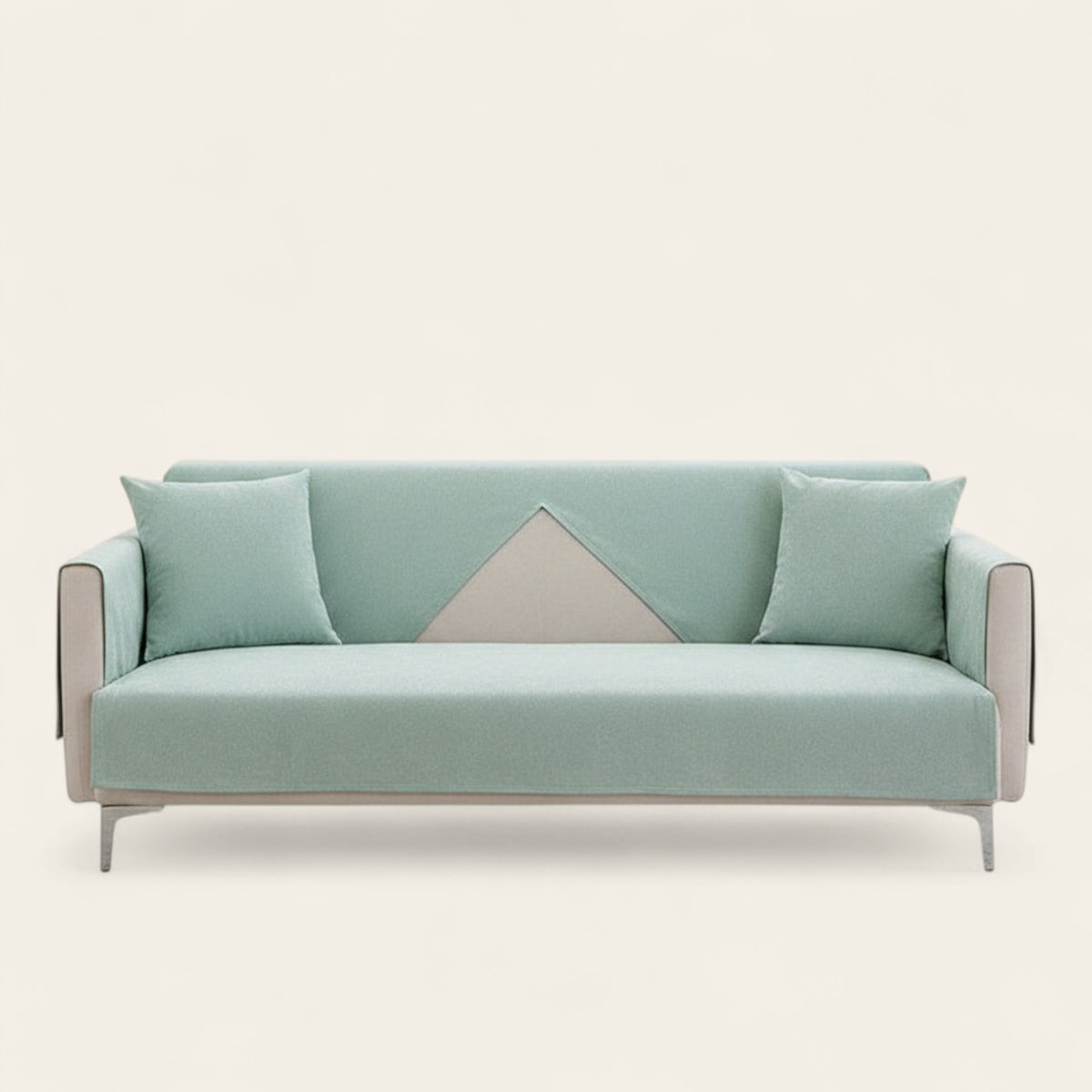 Non-Slip Sofa Cover – Plain Stretch – Sage Mist