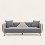 Non-Slip Sofa Cover – Plain Stretch Sectional – Pearl Grey