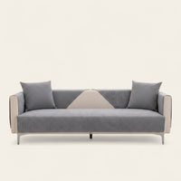 Non-Slip Sofa Cover – Plain Stretch Sectional – Pearl Grey