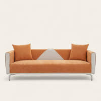Non-Slip Sofa Cover – Plain Stretch – Terracotta