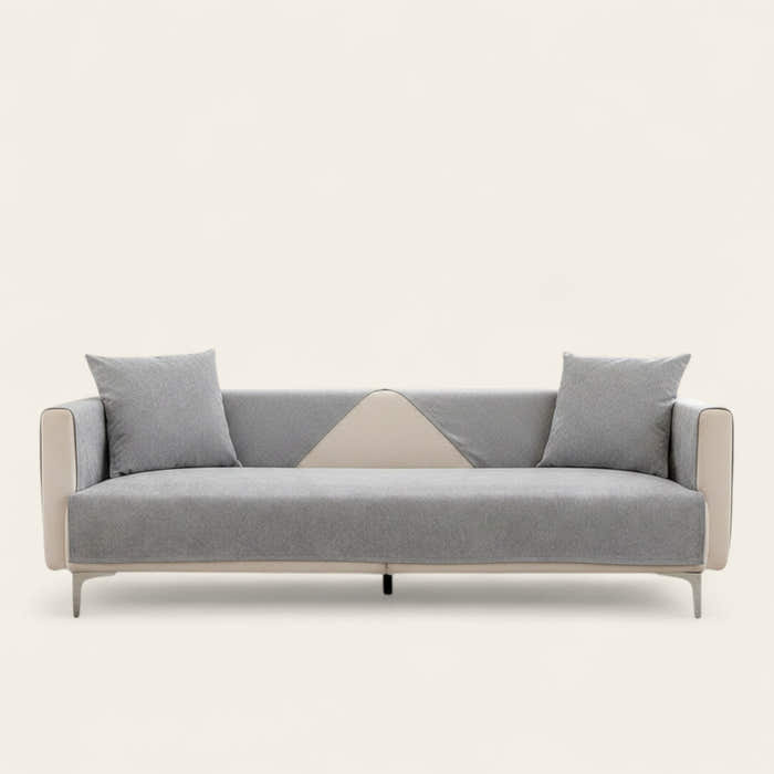 Non-Slip Sofa Cover – Plain Stretch Wide – Pearl Grey