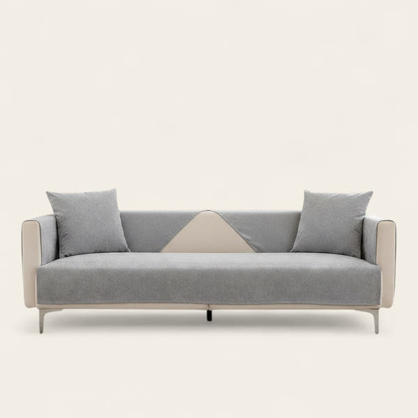 Non-Slip Sofa Cover – Plain Stretch Wide – Pearl Grey