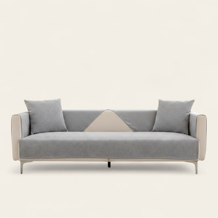 Non-Slip Sofa Cover – Plain Stretch Wide – Pearl Grey