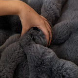 Non-Slip Sofa Cover – Velvet Bubble – Charcoal