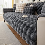 Non-Slip Sofa Cover – Velvet Bubble – Charcoal