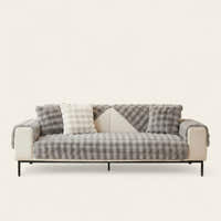 Non-Slip Sofa Cover – Velvet Bubble – Pearl Grey