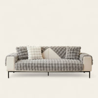 Non-Slip Sofa Cover – Velvet Bubble – Pearl Grey